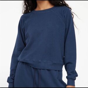 anthropologie Lacausa barb raglan terry sweatshirt new NWT fall cozy loungewear